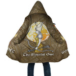 Wosret Egyptian Cloak with Golden Scepter and Archer Motif in Ancient Protector