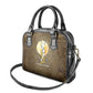 Wosret Egyptian Shoulder Handbag with Golden Scepter and Archer Motif in Ancient Protector