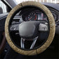 Wosret Egyptian Steering Wheel Cover with Golden Scepter and Archer Motif in Ancient Protector