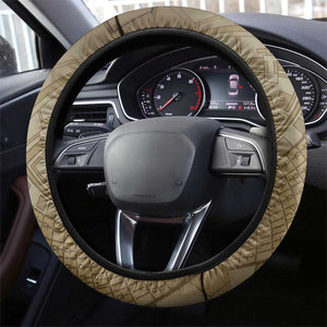 Wosret Egyptian Steering Wheel Cover with Golden Scepter and Archer Motif in Ancient Protector