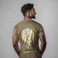 Wosret Egyptian T shirt with Golden Scepter and Archer Motif in Ancient Protector