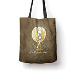 Wosret Egyptian Tote Bag with Golden Scepter and Archer Motif in Ancient Protector