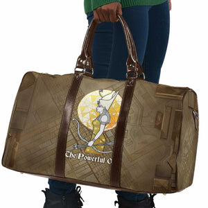 Wosret Egyptian Travel Bag with Golden Scepter and Archer Motif in Ancient Protector