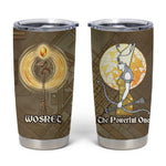 Wosret Egyptian Tumbler Cup with Golden Scepter and Archer Motif in Ancient Protector