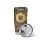 Wosret Egyptian Tumbler Cup with Golden Scepter and Archer Motif in Ancient Protector