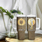 Wosret Egyptian Tumbler With Handle with Golden Scepter and Archer Motif in Ancient Protector