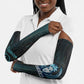 Wosret Winged Crown Arm Sleeves Egyptian Cyber Circuit Design in Futuristic Blue Theme
