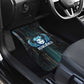 Wosret Winged Crown Car Mats Egyptian Cyber Circuit Design in Futuristic Blue Theme
