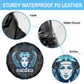 Wosret Winged Crown Spare Tire Cover Egyptian Cyber Circuit Design in Futuristic Blue Theme