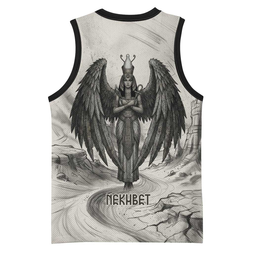 Nekhbet Egyptian Basketball Jersey Vulture Goddess Mother of Protection Wings Claws Desert