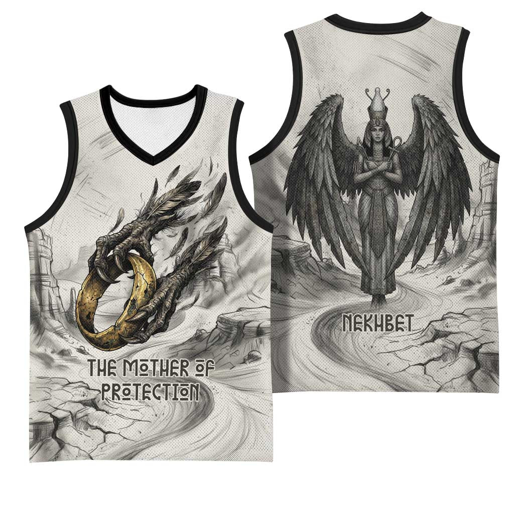 Nekhbet Egyptian Basketball Jersey Vulture Goddess Mother of Protection Wings Claws Desert