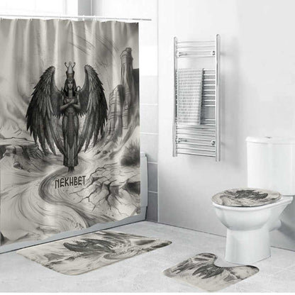 Nekhbet Egyptian Bathroom Set Vulture Goddess Mother of Protection Wings Claws Desert