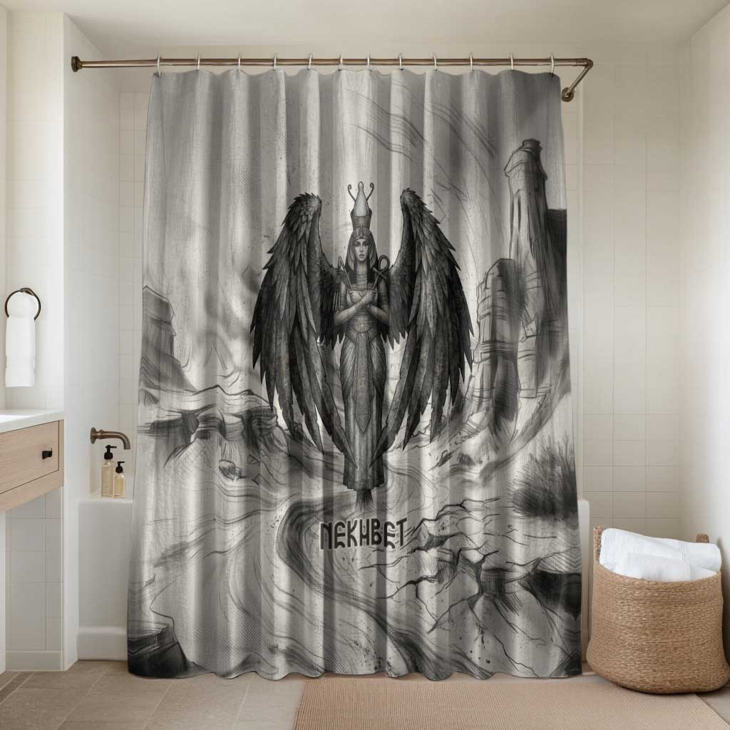 Nekhbet Egyptian Bathroom Set Vulture Goddess Mother of Protection Wings Claws Desert