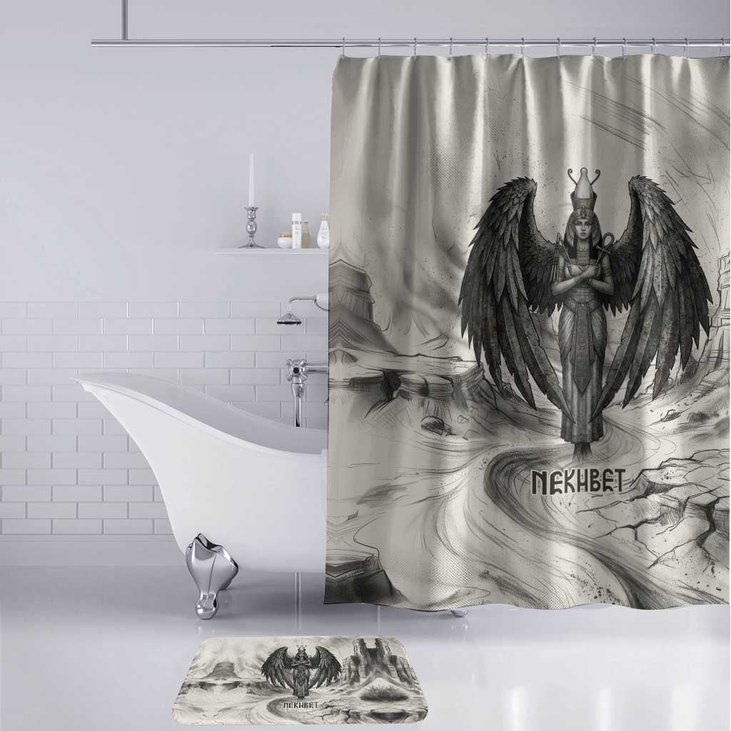 Nekhbet Egyptian Bathroom Set Vulture Goddess Mother of Protection Wings Claws Desert