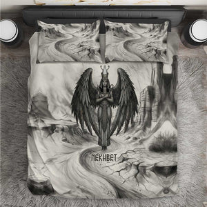 Nekhbet Egyptian Bedding Set Vulture Goddess Mother of Protection Wings Claws Desert
