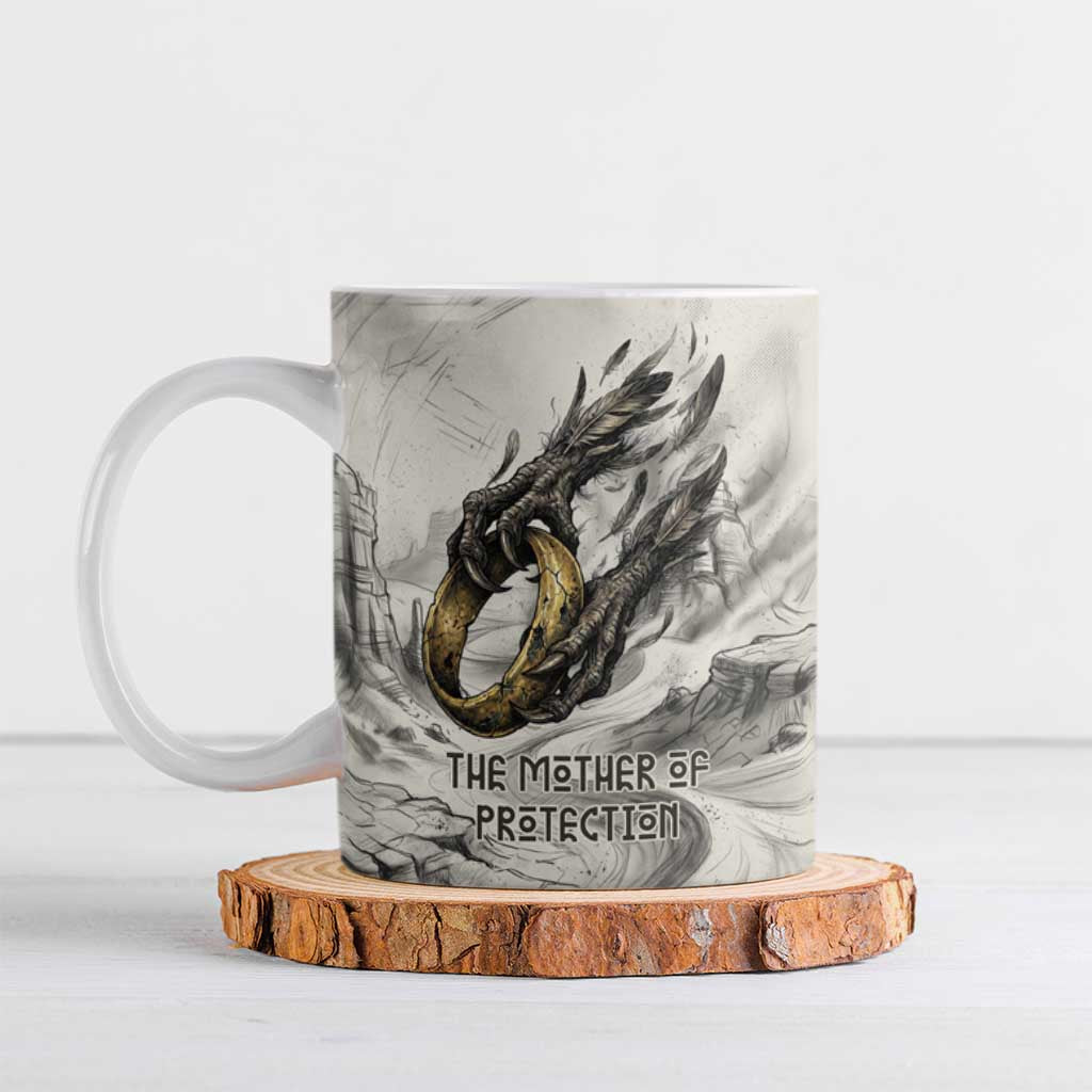 Nekhbet Egyptian Ceramic Mug Vulture Goddess Mother of Protection Wings Claws Desert