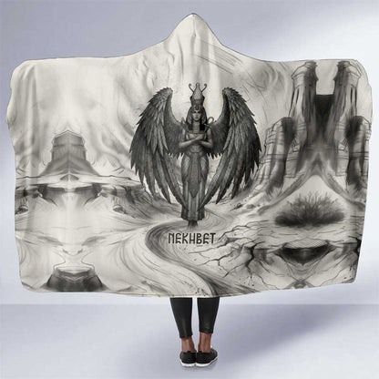 Nekhbet Egyptian Hooded Blanket Vulture Goddess Mother of Protection Wings Claws Desert