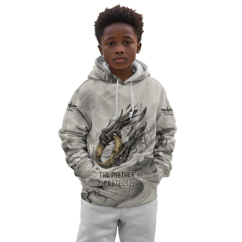 Nekhbet Egyptian Kid Hoodie Vulture Goddess Mother of Protection Wings Claws Desert