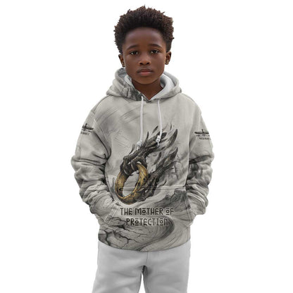 Nekhbet Egyptian Kid Hoodie Vulture Goddess Mother of Protection Wings Claws Desert