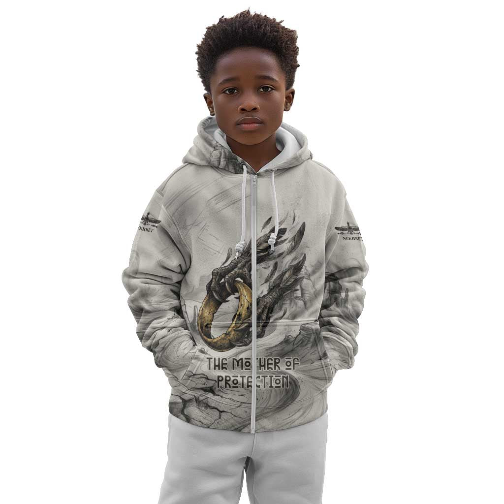 Nekhbet Egyptian Kid Hoodie Vulture Goddess Mother of Protection Wings Claws Desert