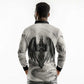 Nekhbet Egyptian Long Sleeve Polo Shirt Vulture Goddess Mother of Protection Wings Claws Desert