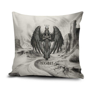 Nekhbet Egyptian Pillow Cover Vulture Goddess Mother of Protection Wings Claws Desert
