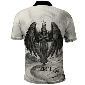 Nekhbet Egyptian Polo Shirt Vulture Goddess Mother of Protection Wings Claws Desert