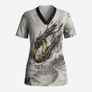 Nekhbet Egyptian Scrub Top Vulture Goddess Mother of Protection Wings Claws Desert