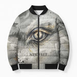 Nekhbet Bomber Puffer Jacket Vulture Goddess Eye of Protection Sovereign of Upper Egypt