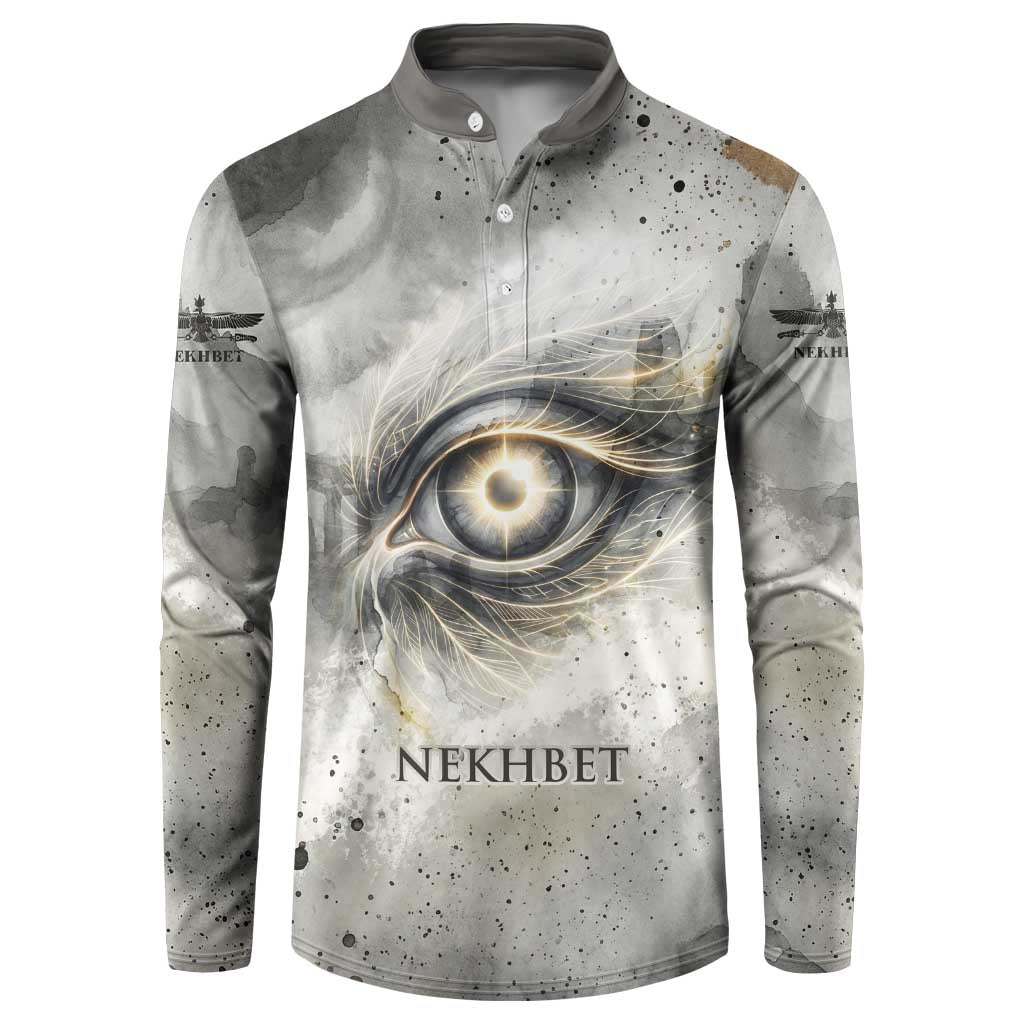 Nekhbet Button Sweatshirt Vulture Goddess Eye of Protection Sovereign of Upper Egypt