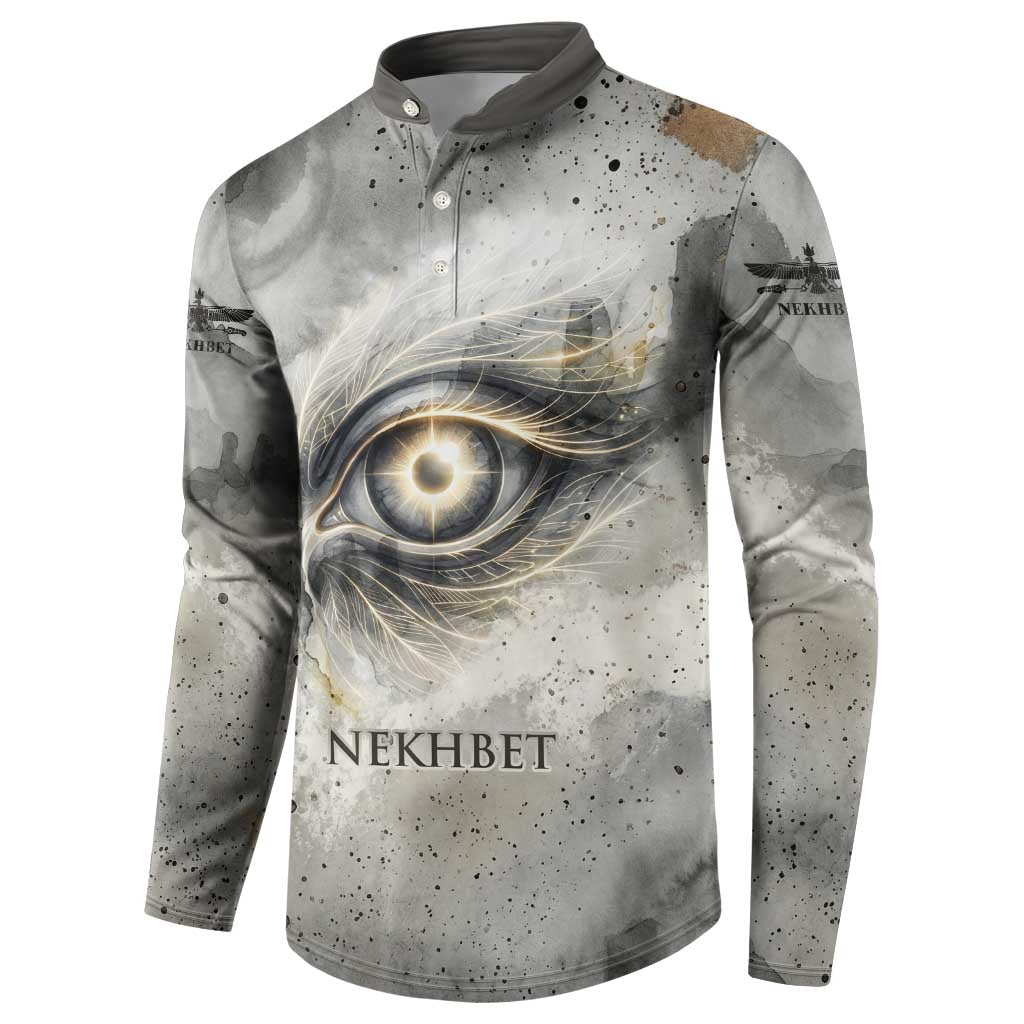 Nekhbet Button Sweatshirt Vulture Goddess Eye of Protection Sovereign of Upper Egypt