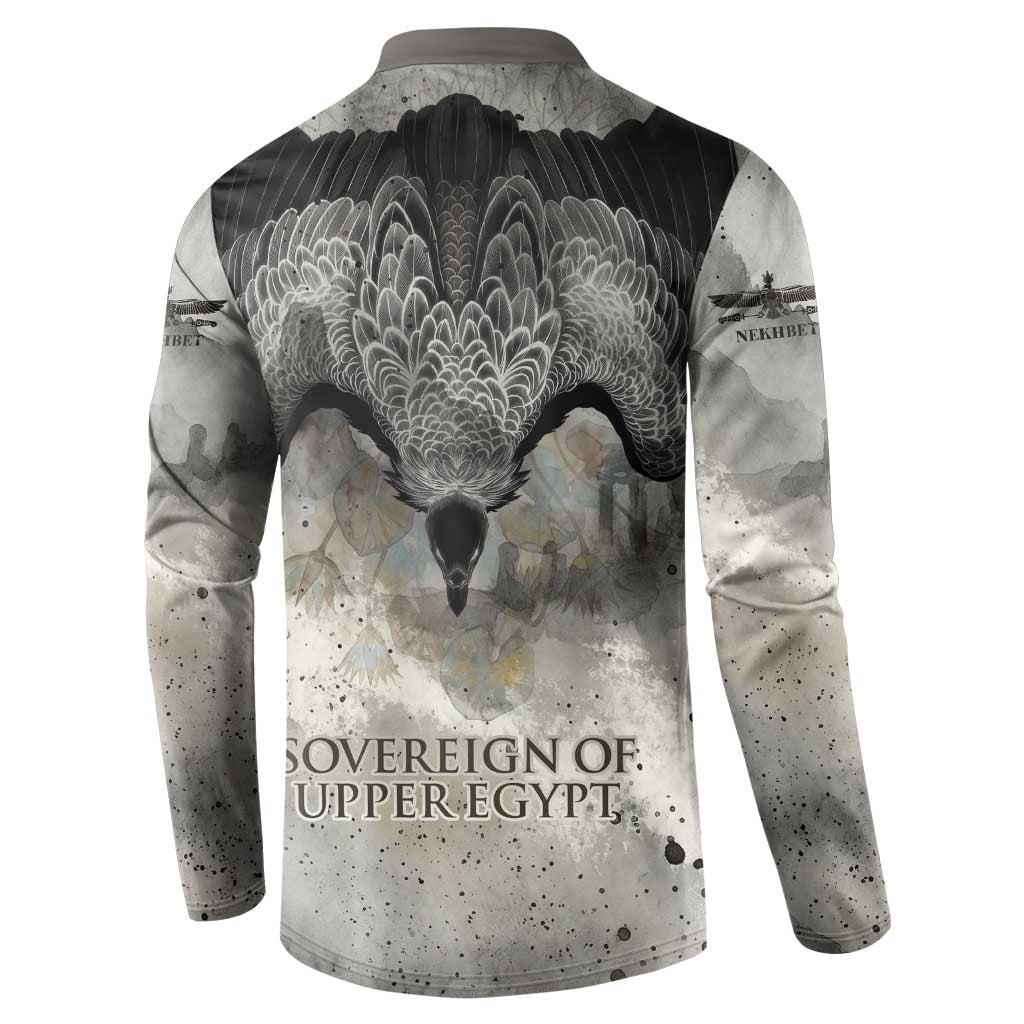 Nekhbet Button Sweatshirt Vulture Goddess Eye of Protection Sovereign of Upper Egypt