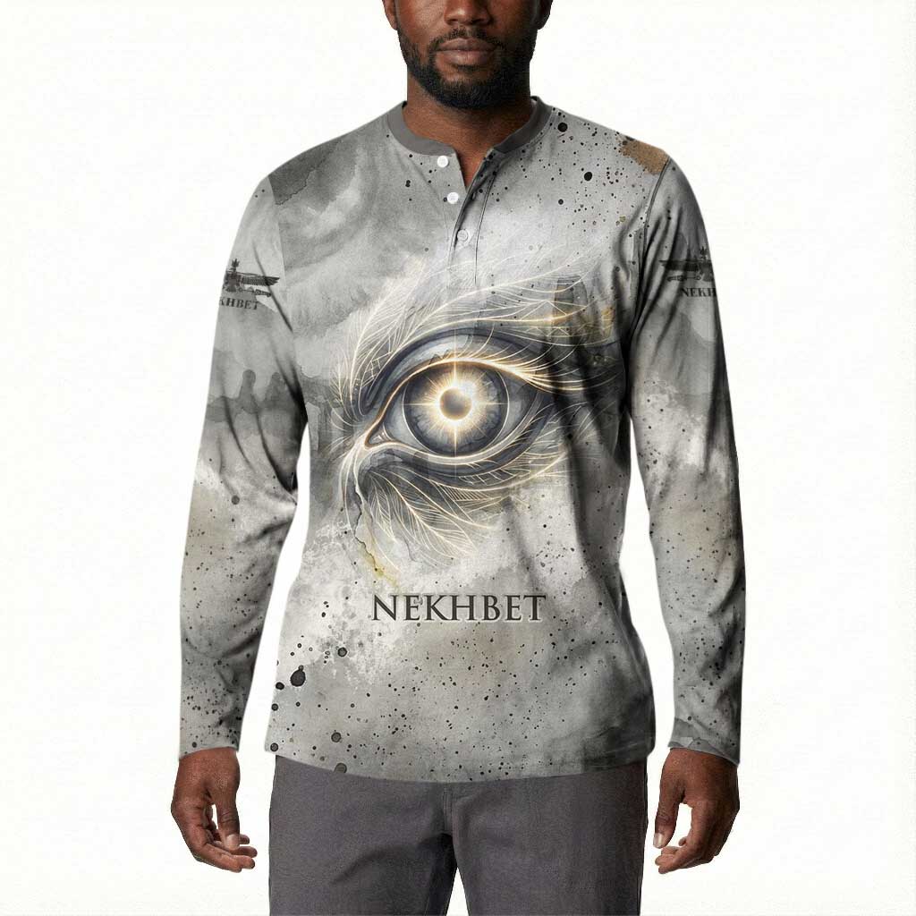 Nekhbet Button Sweatshirt Vulture Goddess Eye of Protection Sovereign of Upper Egypt