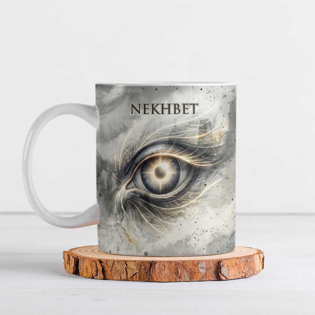 Nekhbet Ceramic Mug Vulture Goddess Eye of Protection Sovereign of Upper Egypt