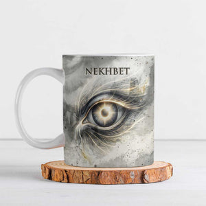 Nekhbet Ceramic Mug Vulture Goddess Eye of Protection Sovereign of Upper Egypt