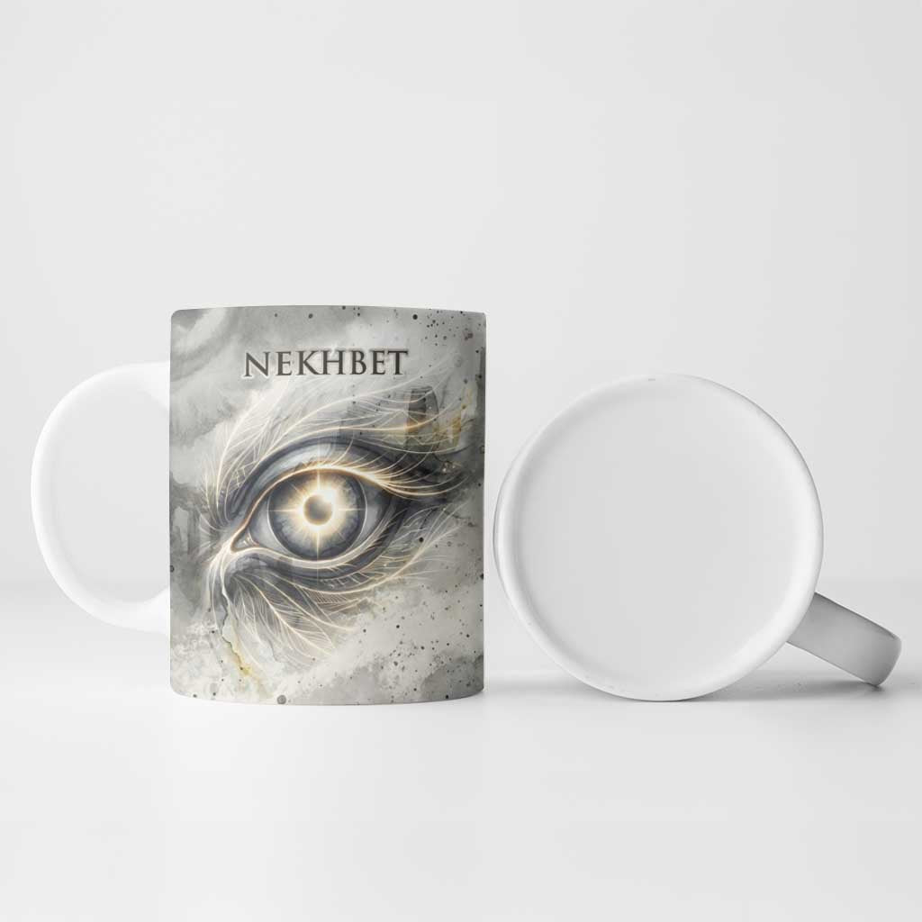 Nekhbet Ceramic Mug Vulture Goddess Eye of Protection Sovereign of Upper Egypt