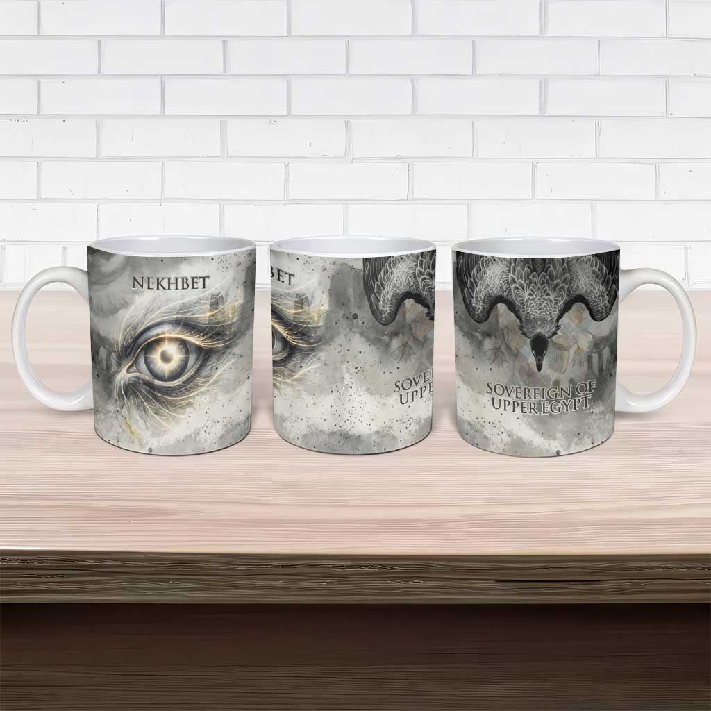 Nekhbet Ceramic Mug Vulture Goddess Eye of Protection Sovereign of Upper Egypt