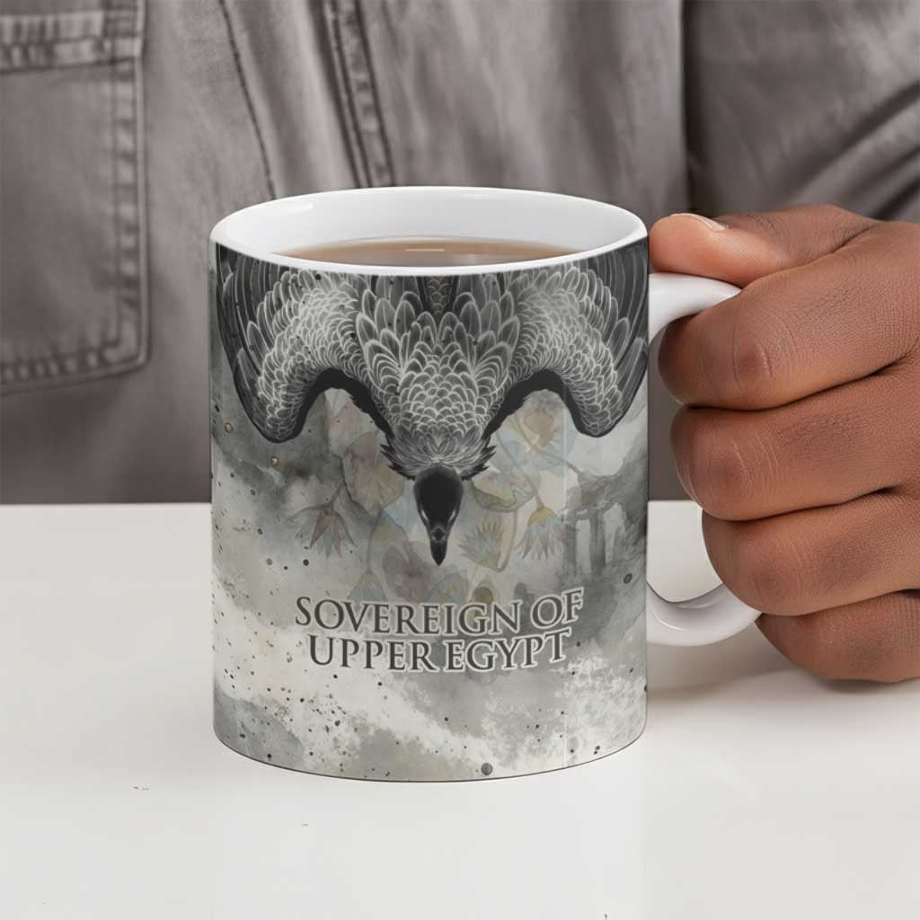 Nekhbet Ceramic Mug Vulture Goddess Eye of Protection Sovereign of Upper Egypt