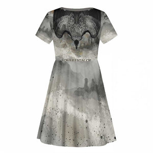 Nekhbet Kid Short Sleeve Dress Vulture Goddess Eye of Protection Sovereign of Upper Egypt