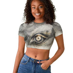 Nekhbet Raglan Cropped T shirt Vulture Goddess Eye of Protection Sovereign of Upper Egypt