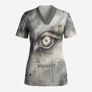 Nekhbet Scrub Top Vulture Goddess Eye of Protection Sovereign of Upper Egypt