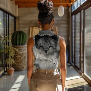 Nekhbet Women Sleeveless Polo Shirt Vulture Goddess Eye of Protection Sovereign of Upper Egypt