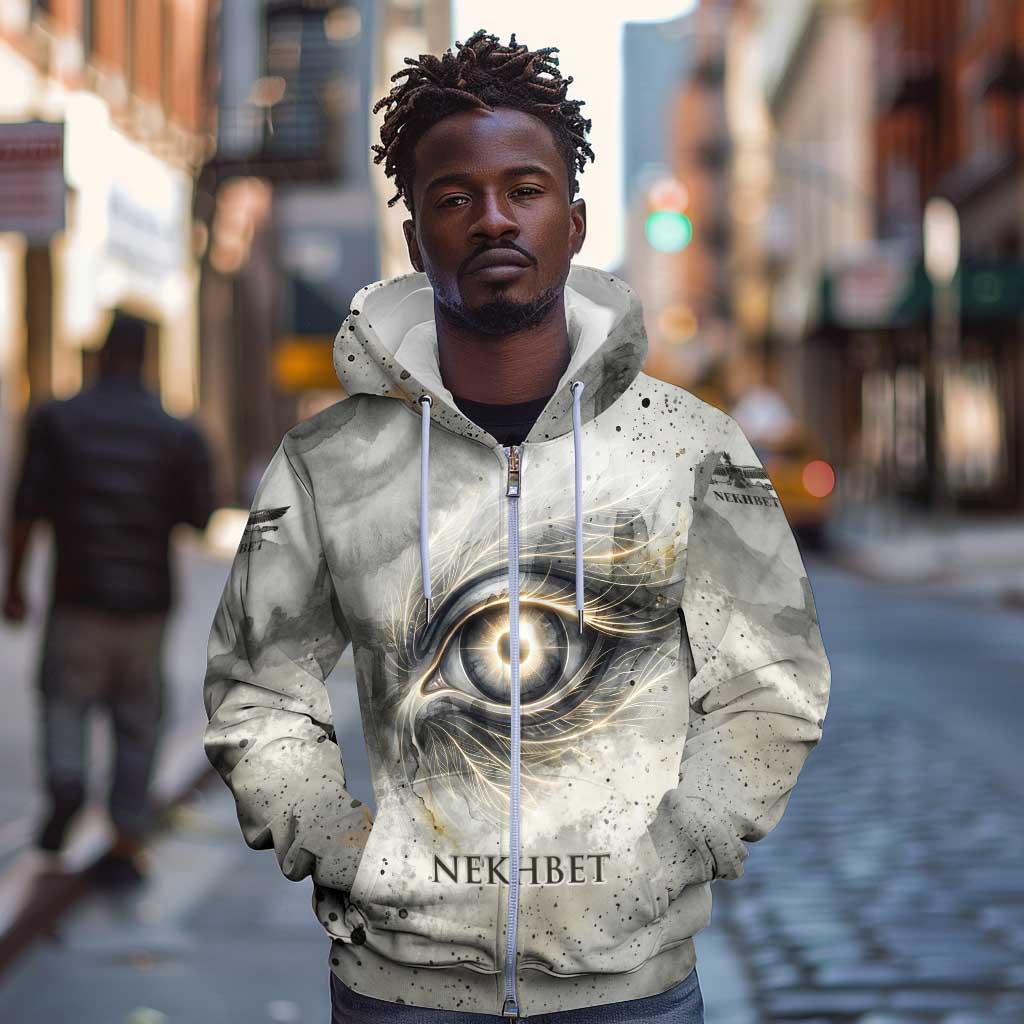 Nekhbet Zip Hoodie Vulture Goddess Eye of Protection Sovereign of Upper Egypt