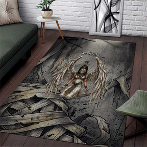 Nephthys Area Rug Mistress of the House Egyptian Goddess Wings