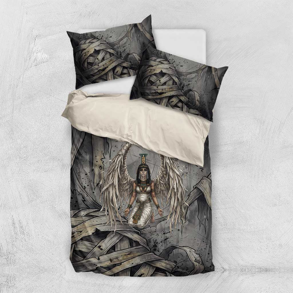 Nephthys Bedding Set Mistress of the House Egyptian Goddess Wings