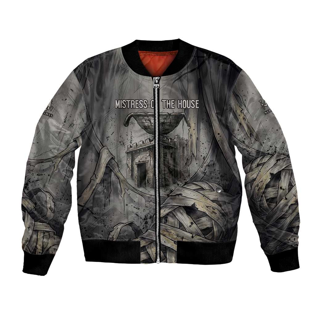 Nephthys Bomber Jacket Mistress of the House Egyptian Goddess Wings