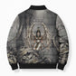 Nephthys Bomber Puffer Jacket Mistress of the House Egyptian Goddess Wings