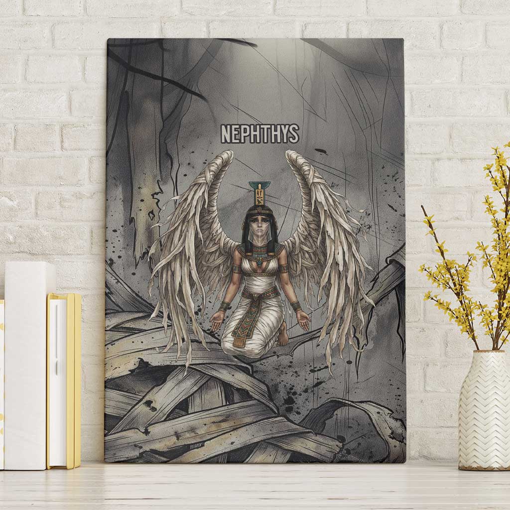 Nephthys Canvas Wall Art Mistress of the House Egyptian Goddess Wings