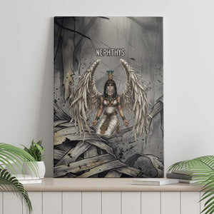 Nephthys Canvas Wall Art Mistress of the House Egyptian Goddess Wings