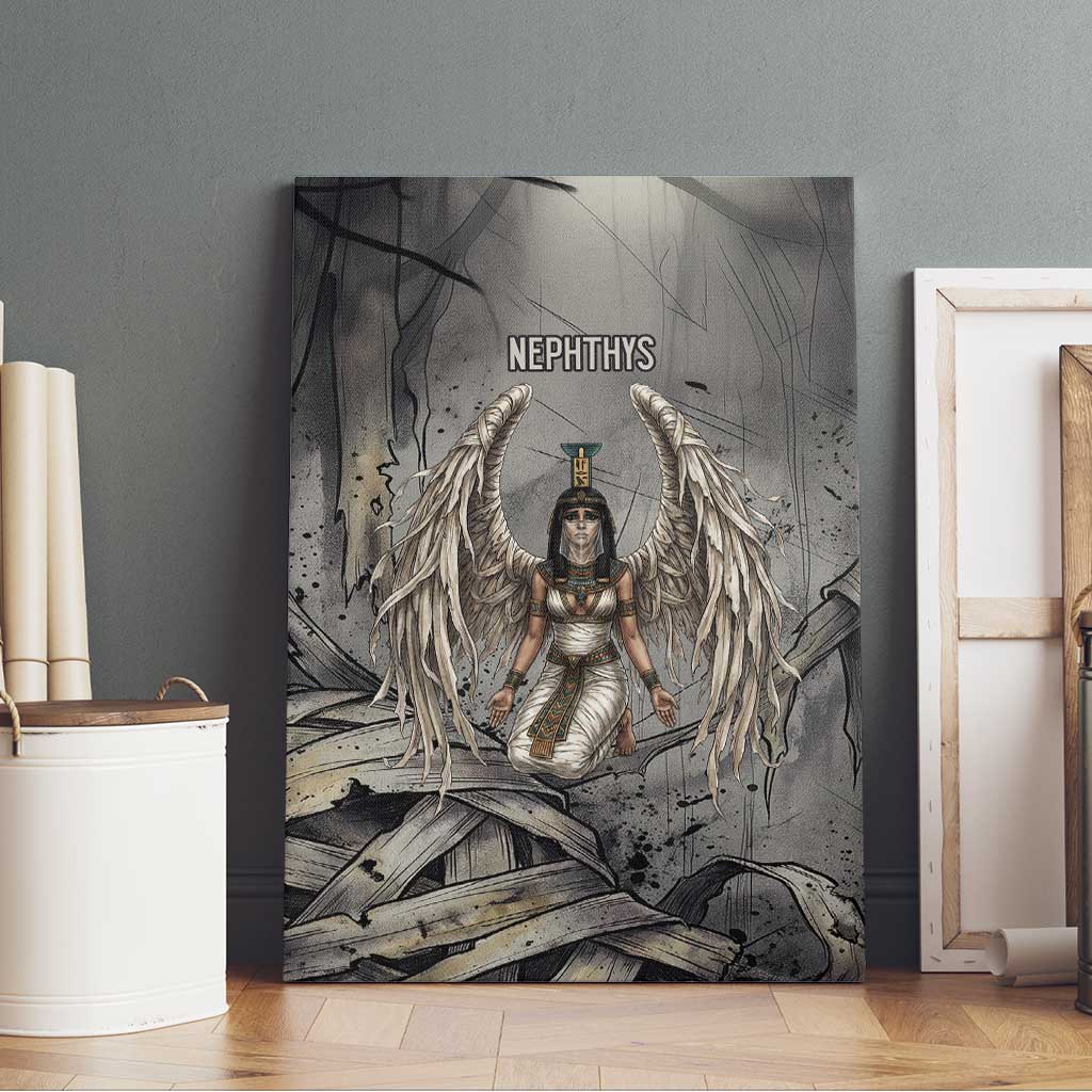Nephthys Canvas Wall Art Mistress of the House Egyptian Goddess Wings